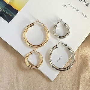 Gold Color Big Hoop Earrings Gifts