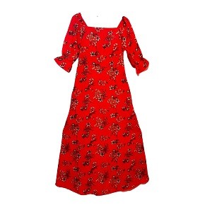 Women's Long Dress  Printed Frocks Elegant Ladies Wear