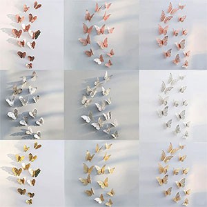 12pcs/set Hollow 3D Butterfly Wall Sticker for Wedding Decoration living room window Home Decor Butterflies stickers