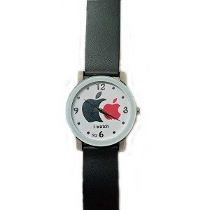 Ladies Black Rubber Strap Watch..