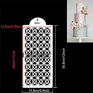 Cake Stencil Leaf Shape Pattern Cake Decorating Plastic Lace Cake Boder Stencils Template Drawing Mold Tool Bakeware 03