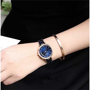 CURREN Women Quartz Analog Watch Fashion Elegant Blue