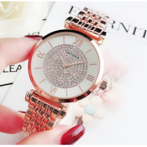 Top Luxury Brand Ladies Wrist Watches Silver Steel Women Bracelet Watch Fashion Rhinestone Diamond Female Watch