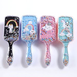 Cartoon Rainbow Unicorn Hair Brush Print Air Cushion Comb Transparent Massage Hair Comb