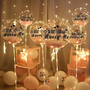 I LOVE YOU Stickers for Transparent Bobo Balloon Diy Ballon Letters Decal Wedding Valentine's Day Birthday Party Balloon Decor