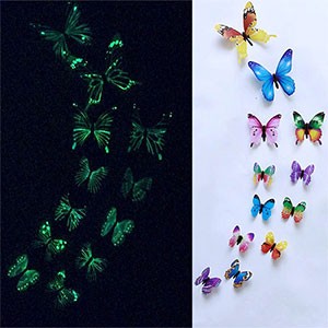 12pcs/set Hollow 3D Butterfly Wall Sticker for Wedding Decoration living room window Home Decor Butterflies stickers 05