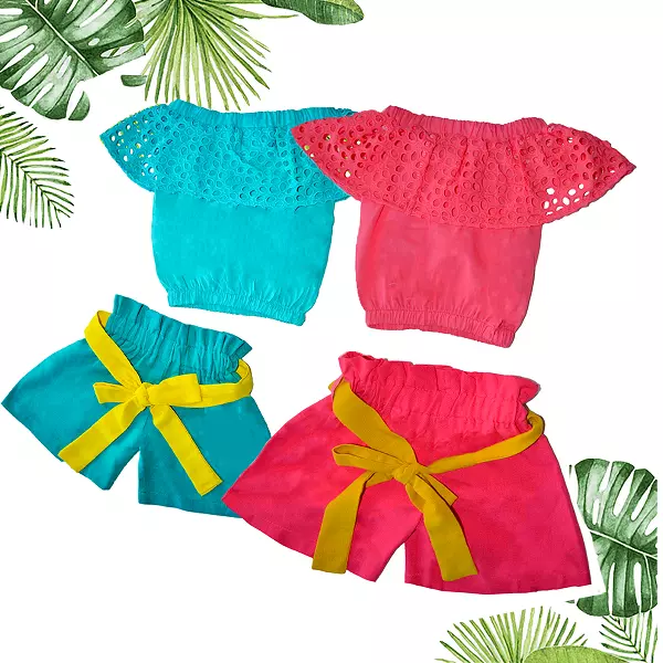 CROP TOP AND SHORT WITH BELT NEW DESIGN 2022