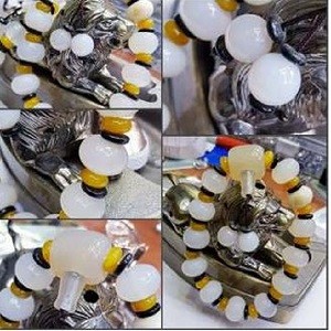 Natural White Jade Bracelet 10mm