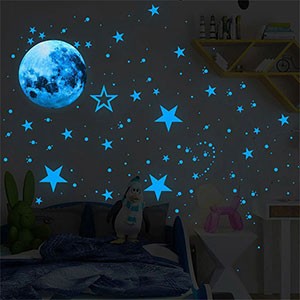 435 pcs set Luminous Moon Stars dots Wall Sticker living room kids room bedroom home decoration decals Glow in the dark Stickers