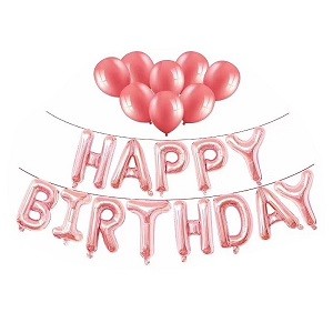 23pcs Happy Birthday balloons Rose Gold rainbow air Letters Alphabet Foil ballon 10inch 2.2g Latex Helium Globos party balloons