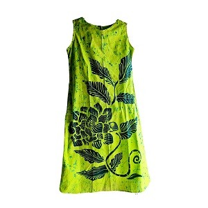 Bathik Frock 100% Cotton For Trending Fashion -  Green