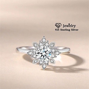 Wedding Rings For Women 925 Silver 0.8ct 6mm