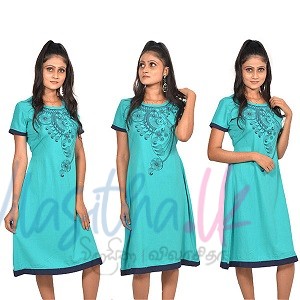 Women Short Sleeve Floral Dress