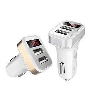 Car Charger 5V 2.1A Fast Charging Dual USB Port LED Display