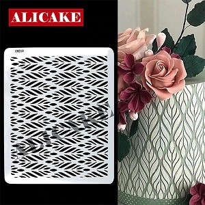Cake Stencil Leaf Shape Pattern Cake Decorating Plastic Lace Cake Boder Stencils Template Drawing Mold Tool Bakeware 01