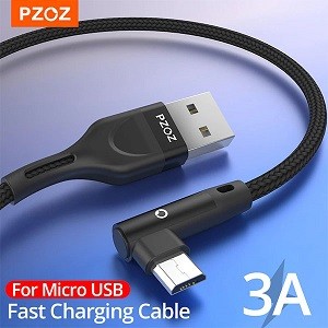 Micro usb 1M cable Fast Charging 90 Degree Micro usb charger