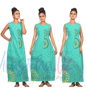 Sleeveless Printed long Frock for girls