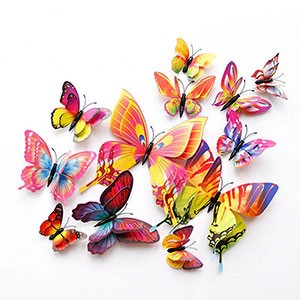New style 12Pcs Butterfly Wall Sticker on the wall Home Decor Butterflies for decoration Magnet Fridge stickers