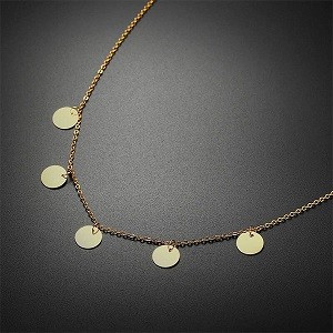 New Fashion Gold Tone Coin Choker Women Necklace