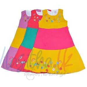 Baby Girl Sleeveless floral Embroider A Line Dress