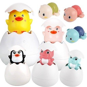 Baby Bathing Toy Kids Cute Dinosaur Duck Penguin Egg Water Spray