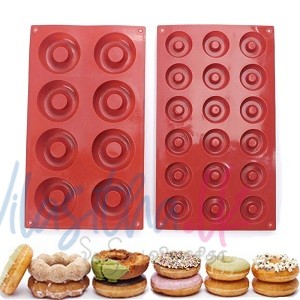 Silicone 8/18 Donut Maker Mold Non-Stick DIY Baking Pastry Cookie Chocolate Mold Muffin Cake Mould