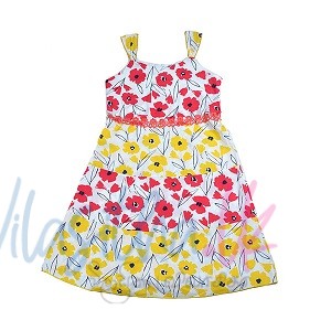 Floral Printed Sleeveless Dress For Girls