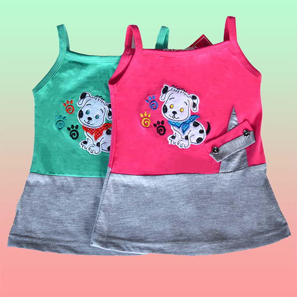 Embroider Puppy Skinny For Baby Girl