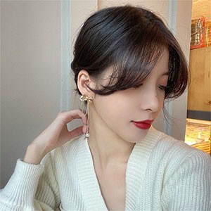 Adolph Pearl Bow Earrings 2021 New Jewelry Punk Korean Fashion