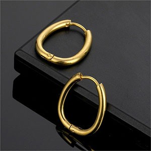 Simple Geometric Hoop Earrings Stainless Steel Gold Color Round Circle Earrings for Women Fashion Punk Jewelry Brincos 2020