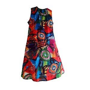 Women's Sleeveless Collar Dress Stylish Short Frock