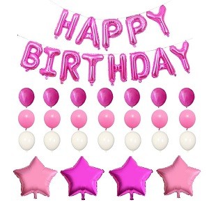 38pcs Happy Birthday Balloons Champagne Gold Black Latex Ballon Birthday Letter Party Decorations Supplies Star Foil helium ball