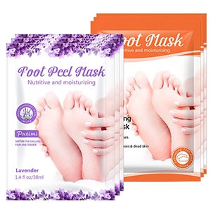 2pack Lavender/Papaya Exfoliating Foot Mask