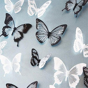 12pcs/set Hollow 3D Butterfly Wall Sticker for Wedding Decoration living room window Home Decor Butterflies stickers 03