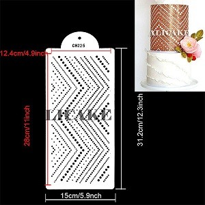 Cake Stencil Leaf Shape Pattern Cake Decorating Plastic Lace Cake Boder Stencils Template Drawing Mold Tool Bakeware 05