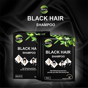 Instant Black Hair Shampoo Make Grey and White Hair