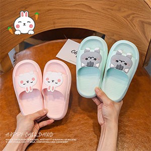 Pink Rabbit Children's Slippers Summer Non-slip Bath Cartoon Household Children Bunny Slipper
