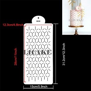 Cake Stencil Leaf Shape Pattern Cake Decorating Plastic Lace Cake Boder Stencils Template Drawing Mold Tool Bakeware  02