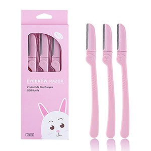 3Pcs/Set Pink Facial Eyebrow Trimmer